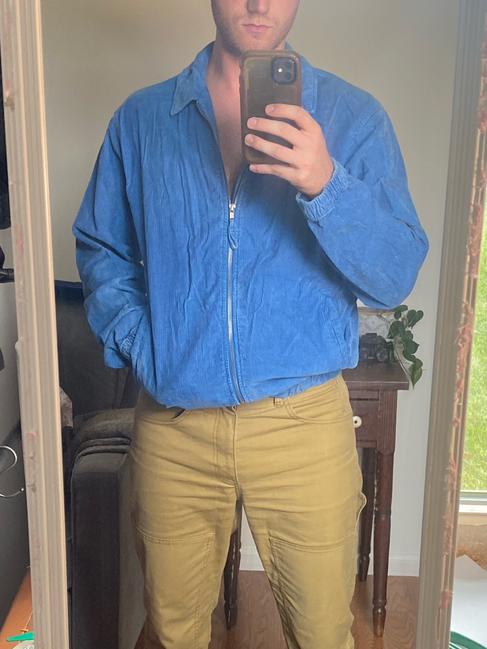 Urban Outfitters Royal Blue Zip-Front Men's Jacket